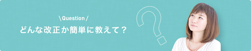 どんな改正か簡単に教えて？